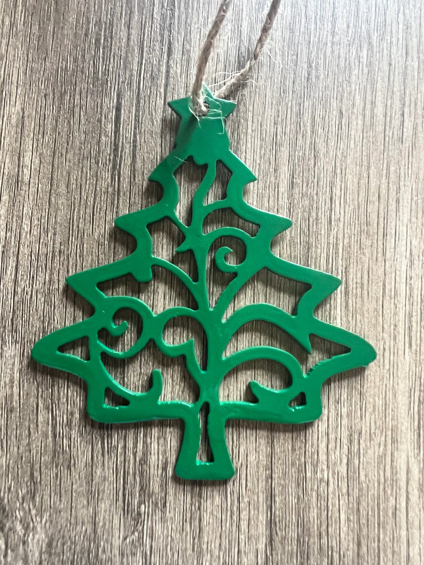 Green Steel Tree Ornament