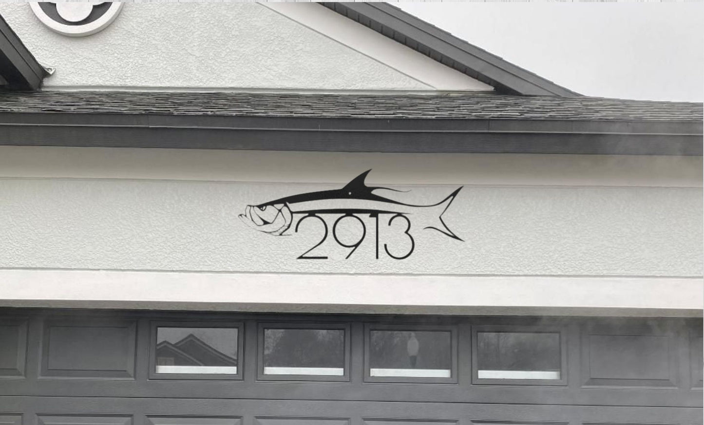 Tarpon Metal Address Sign: Coastal Charm for Your Home