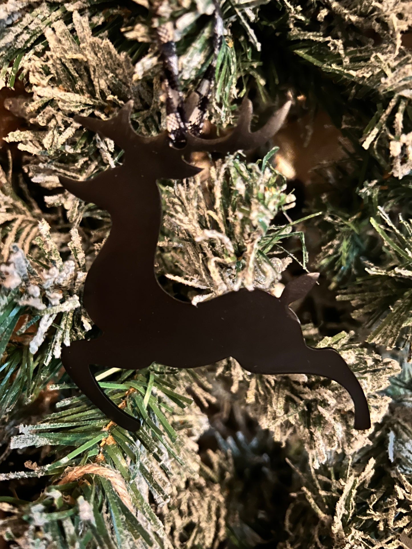Black Steel Deer Ornament