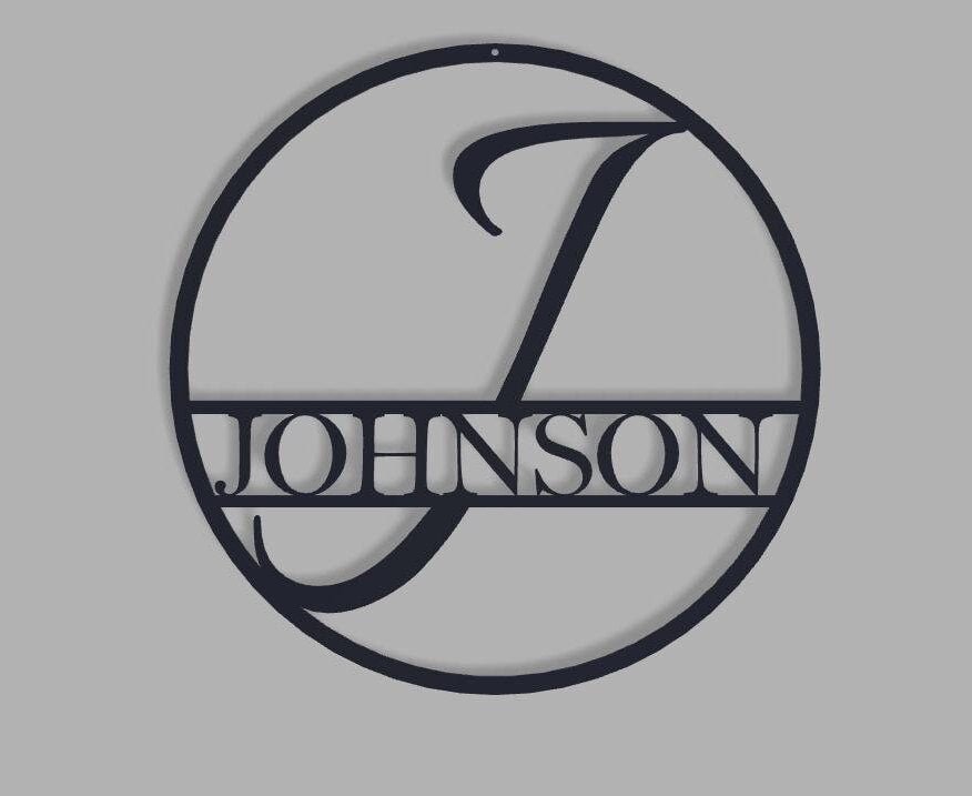 Monogram Metal Round Sign - BENEC Designs