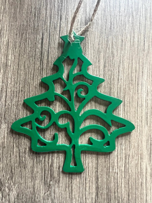 Green Steel Tree Ornament - BENEC Designs