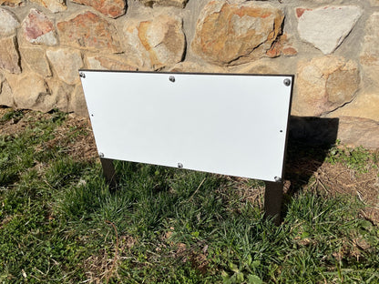 Personalized Custom Metal Address Yard Sign with Stakes - BENEC Designs