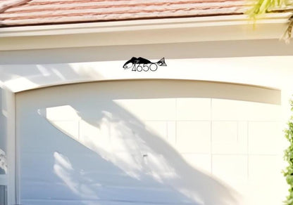 Redfish Address Sign | Custom Metal House Number | Coastal Fishing Decor | Nautical Outdoor Sign - BENEC Designs