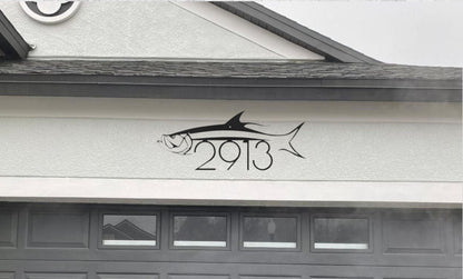 Tarpon Metal Address Sign: Coastal Charm for Your Home - BENEC Designs