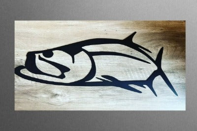 Tarpon Fish Metal Sign | Fish Wall Art | Outdoor Nautical Costal Sign