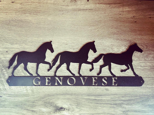 Personalized Custom Metal Horse Sign