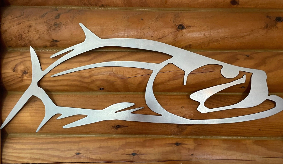 Tarpon Fish Metal Sign | Fish Wall Art | Outdoor Nautical Coastal Sign - BENEC Designs